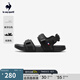 樂卡克（Le coq sportif）法國公雞2025年夏季新品男女同款經典簡約沙灘涼鞋 黑色 42