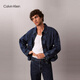Calvin KleinJeans春秋男士美式ck純棉寬松翻領(lǐng)潮殼牛仔外套 0JX-牛仔藍 M