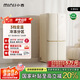 小吉（MINIJ）[國家補貼20%]512L雙變頻風(fēng)冷無霜一級能效十字對開門客廳奶油風(fēng)復(fù)古冰箱四門BCD-JS512WB