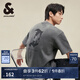 杰克·瓊斯（JACK&JONES）男裝復(fù)古簡約舒適基礎(chǔ)百搭哥特字母飛鳥寬松圓領(lǐng)短袖T恤男 石雕灰E05 L (180)