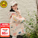 G.DUCKKIDS小黃鴨兒童羽絨服反季女童中長款加厚冬季外套白鴨絨小童寶寶冬裝 彩虹粉色 100 尺碼2~3歲【 90-100cm】