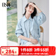 歐莎（OSA）【多色可選】白色工裝風(fēng)夾克外套女士2025年新款寬松秋季短款上衣 藍(lán)色 L