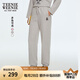Teenie Weenie小熊女裝衛(wèi)褲2025春季新款休閑運(yùn)動戶外束腳休閑長褲 淺灰色 S