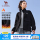 駱駝抓絨衣女運(yùn)動(dòng)立領(lǐng)搖粒絨外套衛(wèi)衣開(kāi)衫外套沖鋒內(nèi)膽 C24CAY6651，幻影黑，女 S