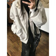 JRET外套女春秋款2025新款百搭寬松設計感小眾男女款潮牌工裝夾克上衣 杏色 S