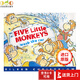 英文原版繪本 Five Little Monkeys Wash the Car 五只小猴子洗汽車(chē) 送音頻