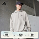 adidas休閑加厚毛圈連帽衛(wèi)衣套頭衫男女阿迪達(dá)斯官方輕運(yùn)動 金屬灰   XL