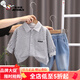 奧特曼童裝男童套裝秋裝2025新款春秋季寶寶嬰兒衣服兒童休閑帥氣襯衫潮 熱售灰色 100 身高90-100cm年齡3-4歲