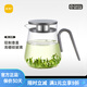 尚明加厚耐熱玻璃泡茶壺鋁蓋懶人泡茶器茶壺茶水分離過濾簡約茶具套裝 槍黑色 600ml