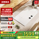AMKA零度白嵌入式電磁爐電陶爐白色雙灶內(nèi)嵌鑲嵌式超薄雙頭家用大功率單灶炒菜雙口電磁灶臺式大火力 二級雙核半橋3500W雙電磁[零度·白]