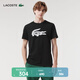 LACOSTE法國(guó)鱷魚男裝Ultra-Dry鱷魚大印花簡(jiǎn)約休閑運(yùn)動(dòng)圓領(lǐng)T恤|TH8937 258/黑色 L 5