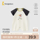 童泰（TONGTAI）嬰兒連體衣夏季薄款純棉衣服寶寶外出哈衣爬服百搭童裝石墨灰66cm