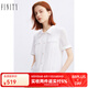 菲妮迪品牌襯衫夏季簡(jiǎn)約氣質(zhì)白色通勤休閑短袖女裝上衣 白色 M