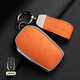 槍聲（gunshots）豐田漢蘭達鑰匙套銳放凱美瑞霸道普拉多酷路澤車(chē)用真皮殼包扣新款 豐田A款3鍵【掛件】-愛(ài)瑪橙