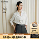 艾諾絲雅詩(shī)【商場(chǎng)同款】2025秋季新品通勤百搭匹馬棉純棉襯衫上衣女40725003 白色 M
