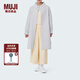 無(wú)印良品（MUJI） IDEE 女式 絎縫 外套 秋冬季女款 長(zhǎng)袖 GAD67C4S 淺灰色 均 碼 (165/88A)