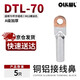 ?OLKWL（瓦力）銅鋁鼻子A級加厚銅鋁過渡連接端子70平方電纜鋁線線鼻子接線耳 DTL-70（5只）