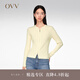OVV【可機(jī)洗黃金羊毛】2024春夏新款女裝圓領(lǐng)拉鏈針織外套 淺黃（凈色）03 XL