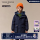 Teenie Weenie Kids小熊童裝24秋款男童經(jīng)典三防刺繡派克羽絨服 藏青色 160cm