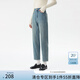 范思藍(lán)恩復(fù)古簡(jiǎn)約顯瘦窄版高腰牛仔褲女秋冬2024新款百搭14494 牛仔藍(lán) S