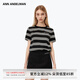 ANN ANDELMAN【王玉雯同款】官方直營(yíng) 2025春夏新款寬松條紋短袖t恤 黑色 M