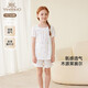 英氏兒童居家服夏季涼感透氣女童睡衣中大童抗菌背心短褲睡衣套裝