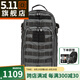 5.11（TACTICAL SERIES ） 沖鋒10號男女戶外單肩斜跨包5.11胸包56964 026 黑灰色