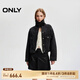 ONLY春夏復(fù)古帥氣毛絨拼接領(lǐng)口保暖牛仔外套女|124354012 J09 深牛仔灰色 常規(guī) L (170) 88A