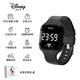 迪士尼初中生多功能兒童防水運動(dòng)手表方形潮流個(gè)性高中生純色電子手表女 黑色 33mm