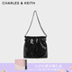 CHARLES&KEITH鏈條單肩腋下托特包流浪包包女包生日禮物七夕禮物CK2-20671559