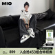 MIO【宋亞軒同款】米奧小白休閑鞋厚底板鞋運(yùn)動(dòng)情侶溶解女鞋男老爹鞋 灰/白色 （張極同款） 36