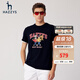 哈吉斯（HAZZYS）男裝 夏季款兔年限定短袖T恤男ASTZE03BE87 黑色BK L (175/96A 48)
