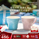 WEDGWOOD[七夕禮物]歡愉假日馬克杯情侶對杯杯子水杯咖啡杯高顏值 歡愉假日藍粉馬克杯 2個 350ml