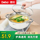 Debo德鉑304不銹鋼鍋湯鍋電磁爐燃氣通用鍋26cm凱奇小米白