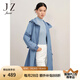 玖姿（JUZUI）商場同款風(fēng)衣外套女秋款JWCQ41108 淺藍 L