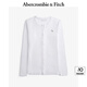 ABERCROMBIE & FITCH女裝經(jīng)典小麋鹿美式復(fù)古辣妹性感修身V領(lǐng)長袖T恤KI139-5270 白色 S (165/92A)