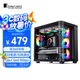 喬思伯（JONSBO）TK-3黑色 曲面海景房ATX機箱（雙360冷排/ATX電源/10風(fēng)扇位/Type-c Gen2 10Gbps+）