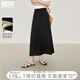 對白優(yōu)雅新中式提花半身裙女2025夏季新款高級緞面光澤感國風(fēng)裙子 氣質(zhì)黑 L