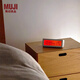 無印良品（MUJI）電子鐘（附帶大聲鬧鐘功能）擺臺式夜光時鐘 LAB7CC3S 白色 長149*寬53*高56mm