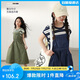 LUSON陳大豬童裝女童夏季連衣裙2025新款洋氣拼接工裝風(fēng)兒童裙子