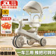 貝趣兒童三輪車(chē)嬰兒車(chē)1-3歲遛娃神器推車(chē)寶寶腳踏車(chē)小孩輕便溜娃車(chē) 頂配棕 丨剎車(chē)+燈音樂(lè)+推桿+頂棚 推騎兩用一周歲生日禮物