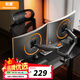 松能顯示器支架T6小小白曲面屏適用臺(tái)式電腦旋轉(zhuǎn)屏幕T5顯示器支架雙臂機(jī)械臂vesa面板桌面無孔支架臂 T6JD-2B【9KG承重】雙臂款