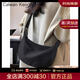 CALWAN KEODH包包女包新款帆布包大容量斜挎包休閑胸包餃子包男ins簡約機(jī)車包 【黑色】百搭通勤運(yùn)動包實(shí)用走心女生閨蜜
