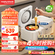 摩飛電器（Morphyrichards）雙膽電飯煲電飯鍋 家用3-4人多功能2+2L雙膽雙控電壓力鍋煮飯微壓低糖煲湯鍋MR8501白