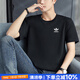 阿迪達(dá)斯（adidas）三葉草短袖男裝女裝 25夏新款運(yùn)動(dòng)服純棉舒適透氣上衣休閑時(shí)尚t恤 經(jīng)典黑/純棉-柔軟親膚/主推款 XL /185（建議體重170-190斤）