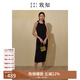 致知ZHIZH【白瓷裙】白色連衣裙女新款夏季掛脖氣質(zhì)法式收腰長裙 黛黑色（裙） M
