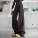 絲柏舍垂感顯瘦闊腿褲女2025冬裝新款時(shí)尚簡(jiǎn)約水洗長(cháng)款牛仔褲