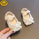 G.DUCKKIDS女寶寶鞋子一周歲生日春秋款女童公主嬰兒學(xué)步鞋軟底小童皮鞋夏季 米色 12.5 內(nèi)長cm (18碼)