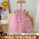 G.DUCKKIDS小黃鴨童裝女童連衣裙夏季公主裙兒童裙子生日禮服夏款蓬蓬裙紗裙 粉色asoiaci 90 尺碼建議1~2歲cm