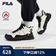 斐樂（FILA）滿天星中幫加絨老爹鞋女鞋休閑鞋24冬季保暖厚底運(yùn)動(dòng)鞋 斑鳩黃/黑-TB 36